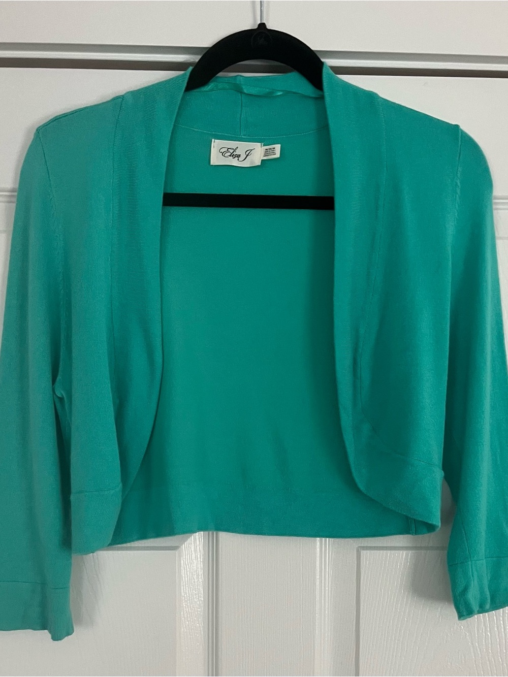 Eliza J Teal Open-Front Lightweight Cardigan